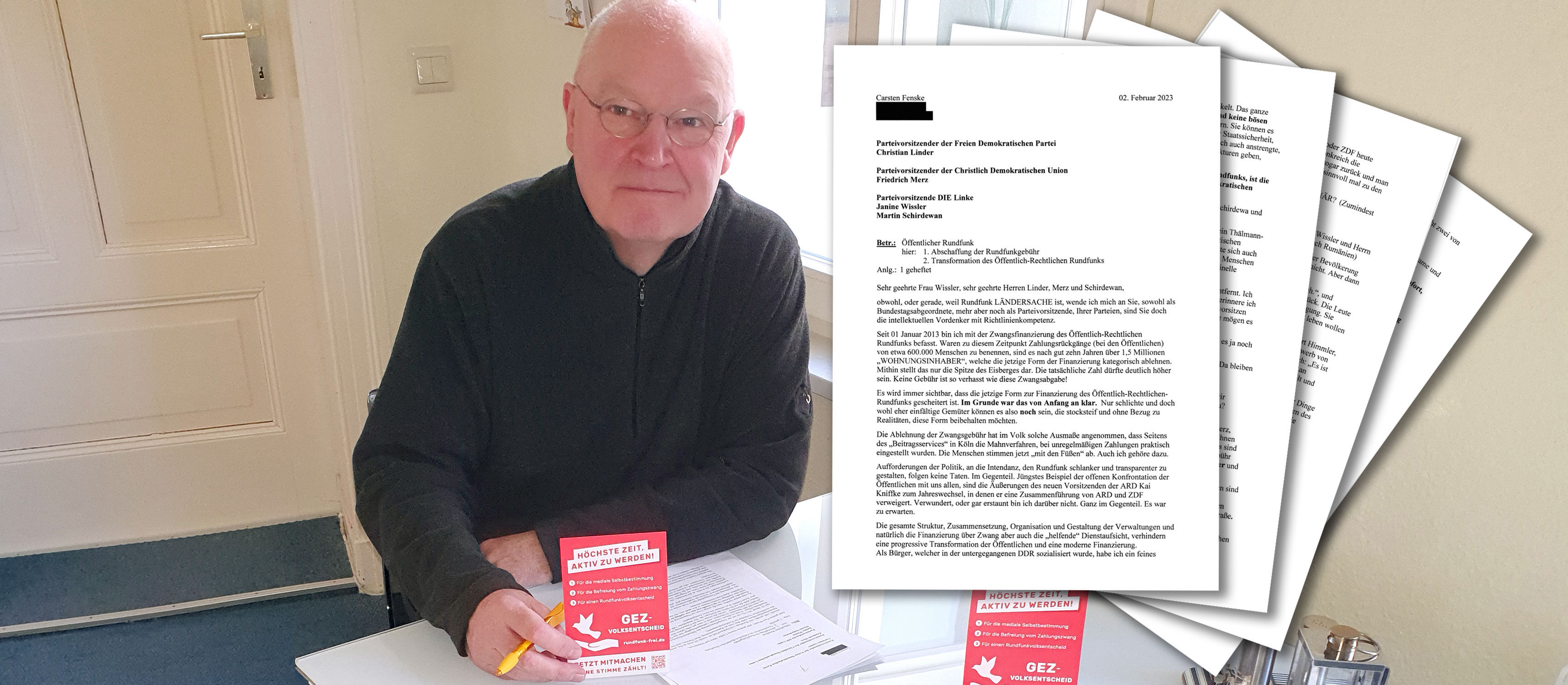 Brief von Carsten Fenske an die Parteivorsitzenden der FDP, CDU und der LINKEN
